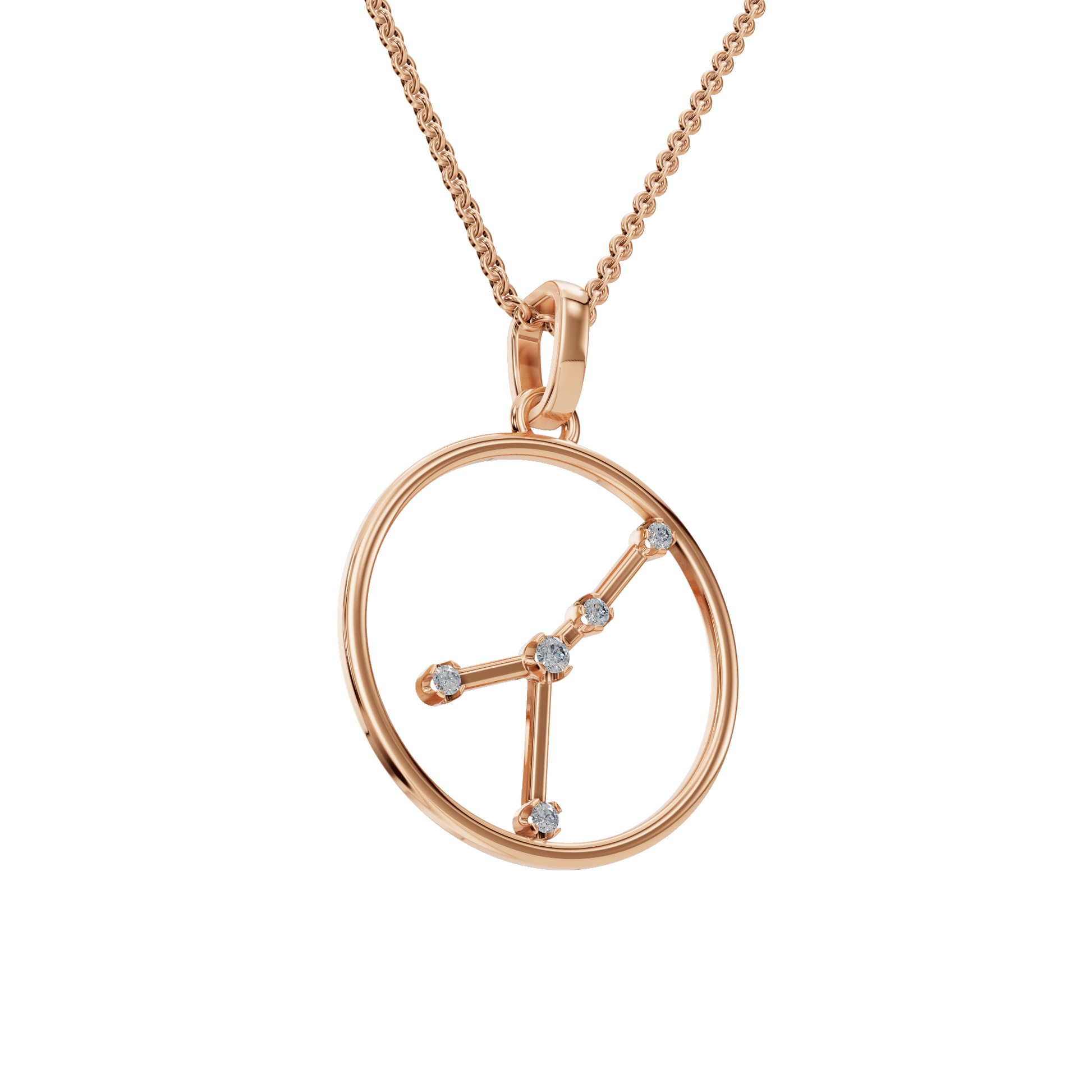 Taurus Star Sign Diamond Charm in Gold – Elegant Mother’s Day