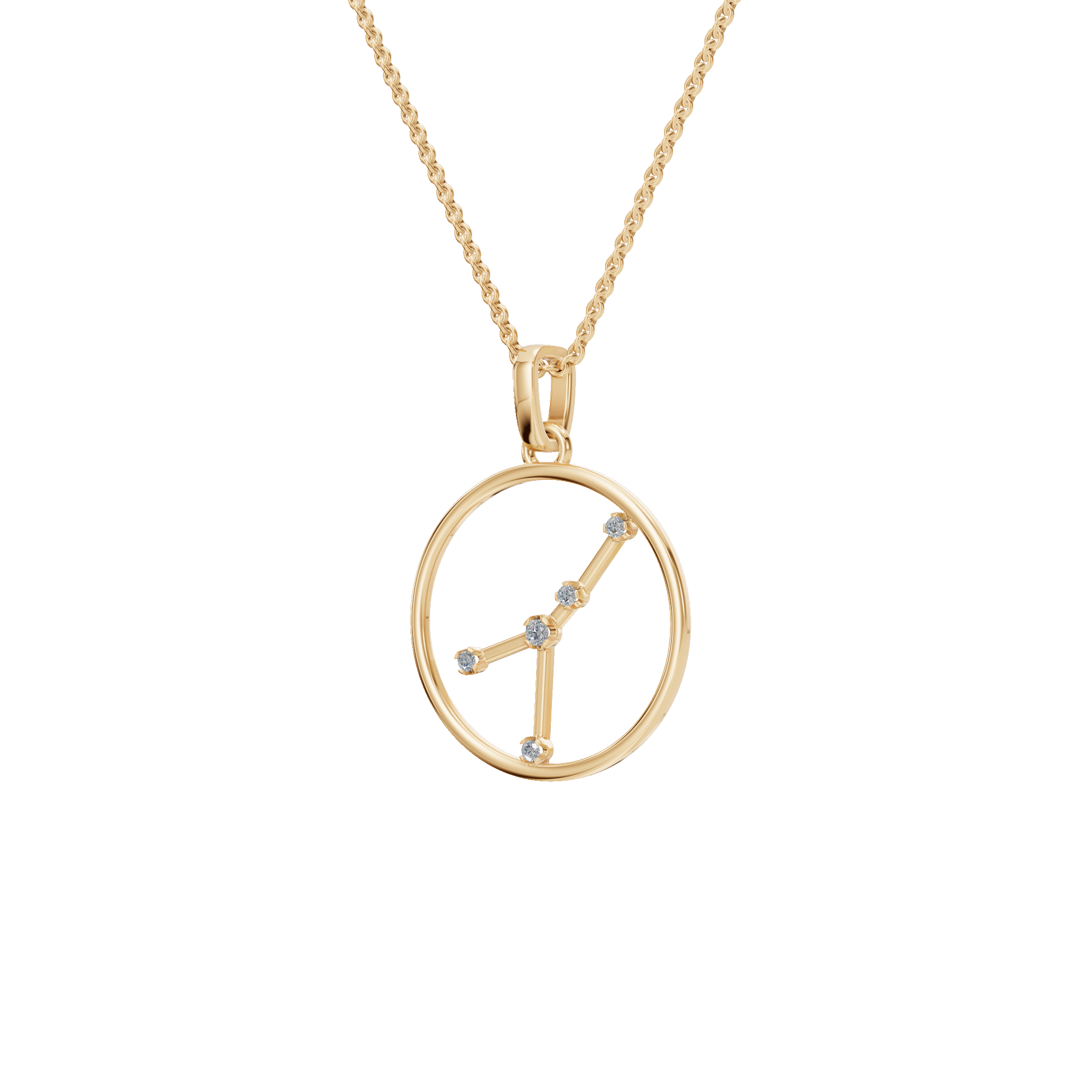 Taurus Star Sign Diamond Charm in Gold – Elegant Mother’s Day