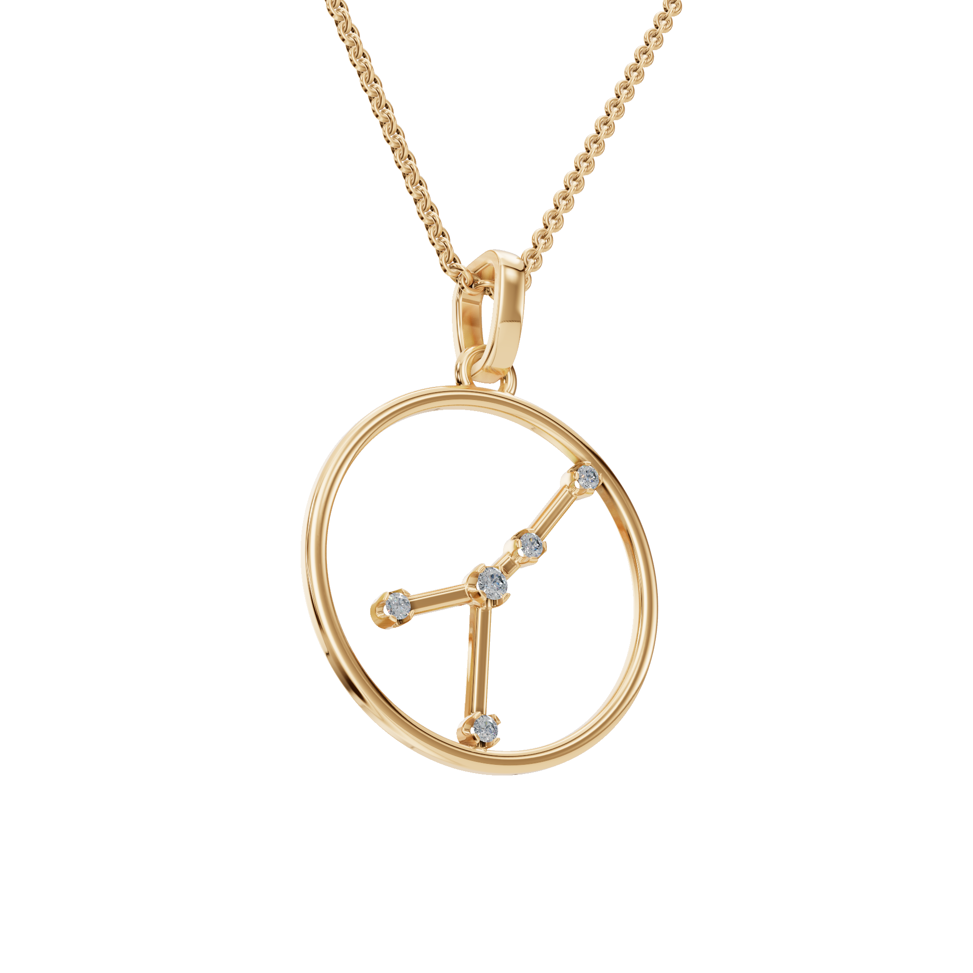 Taurus Star Sign Diamond Charm in Gold – Elegant Mother’s Day