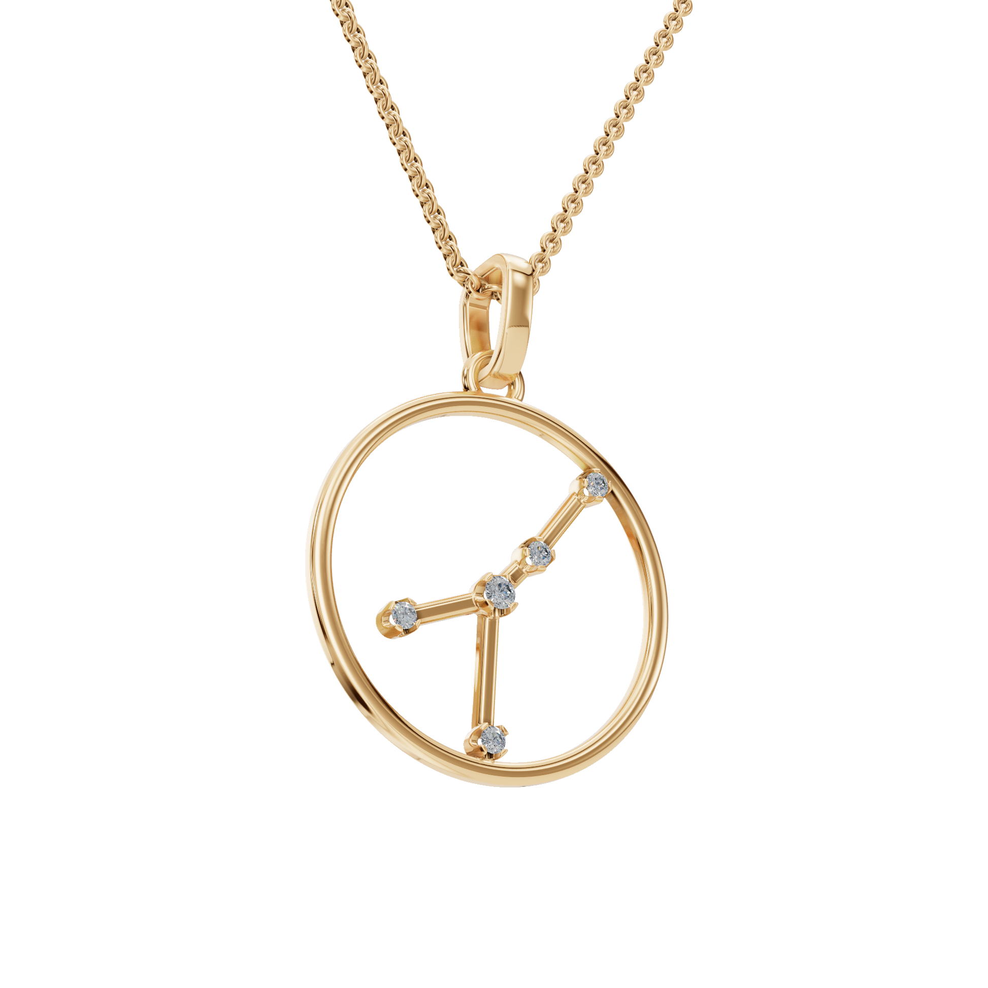 Taurus Star Sign Diamond Charm in Gold – Elegant Mother’s Day