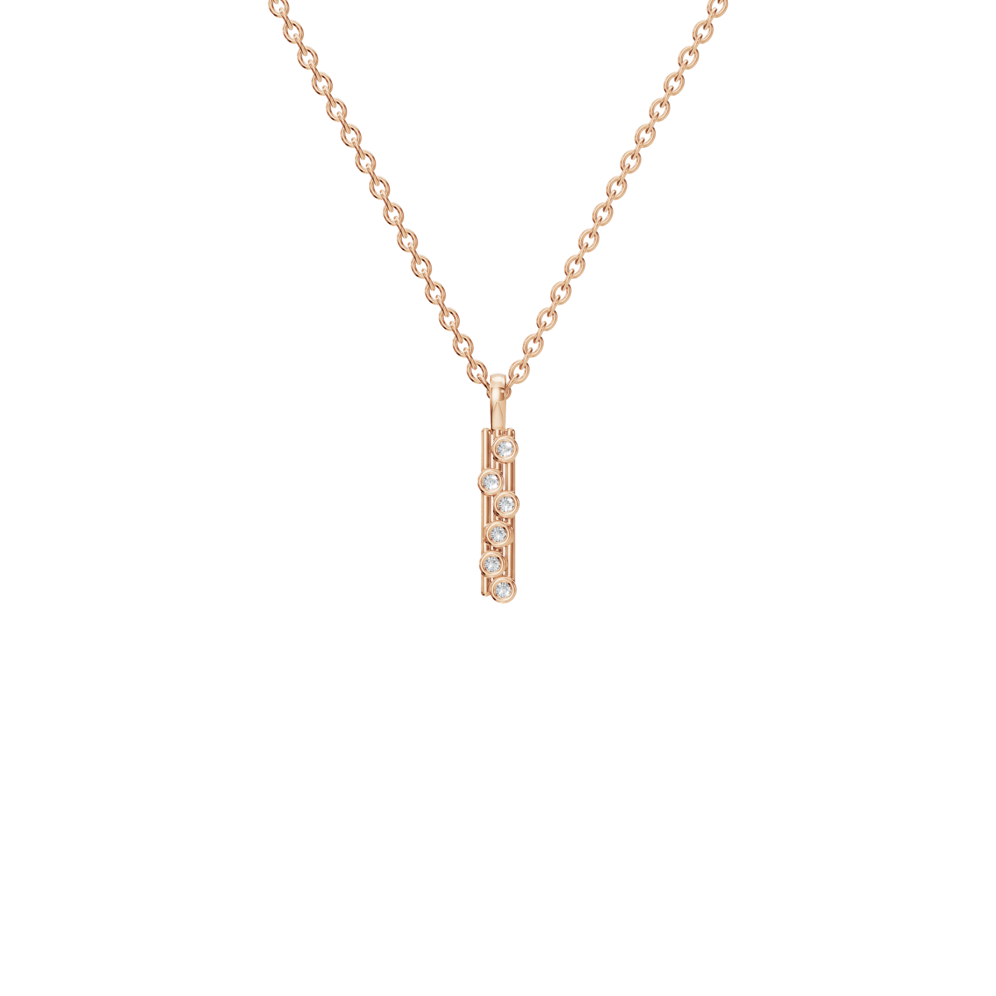 Professional Spark Diamond Vertical Pendant – Elegant Work Wear Necklace for Women