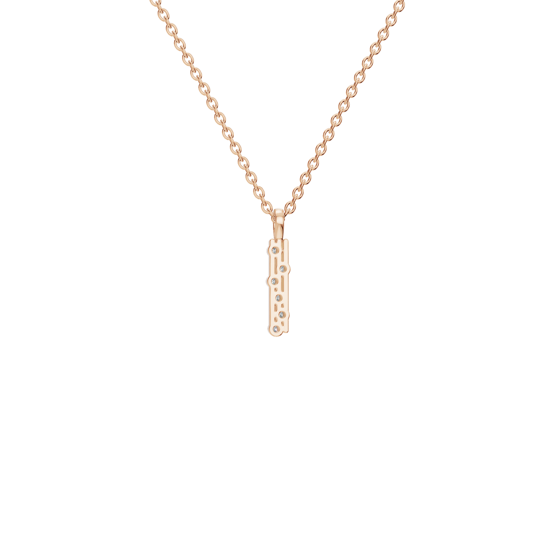Professional Spark Diamond Vertical Pendant – Elegant Work Wear Necklace for Women