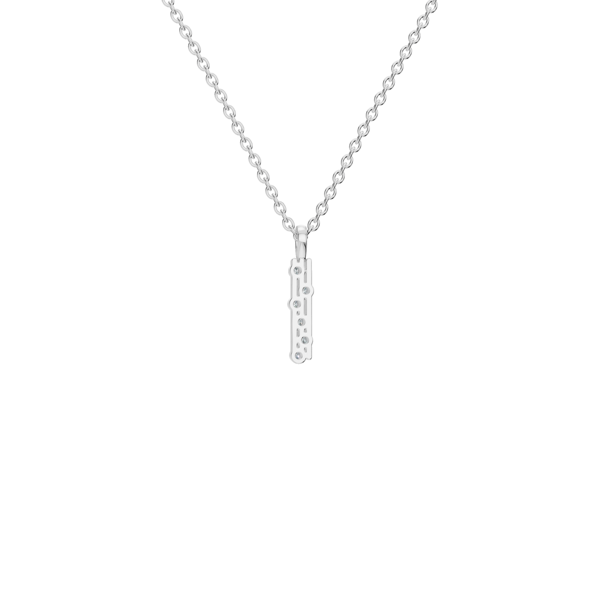 Professional Spark Diamond Vertical Pendant – Elegant Work Wear Necklace for Women