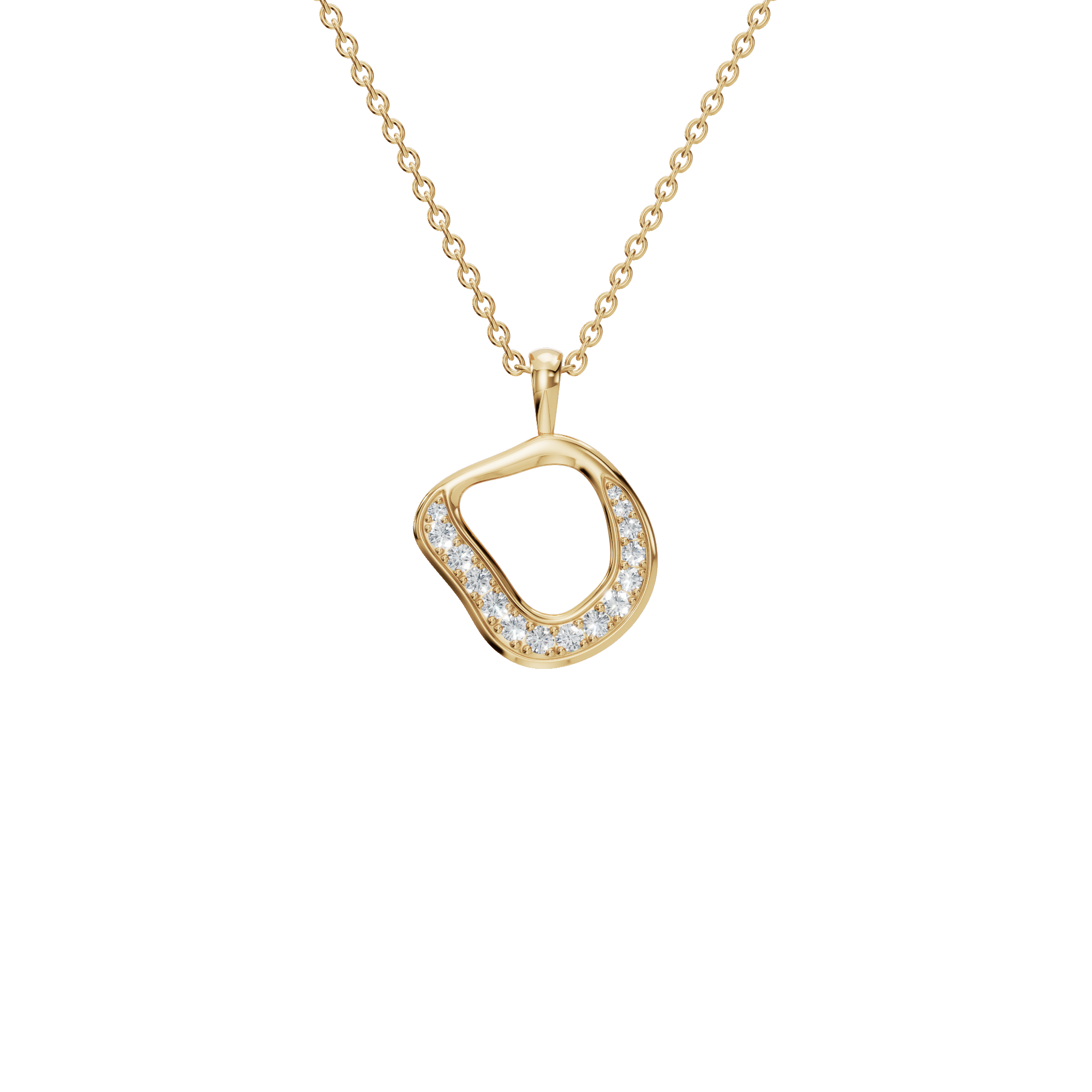 Eclipse Drift Lab Grown Diamond Gold Pendant
