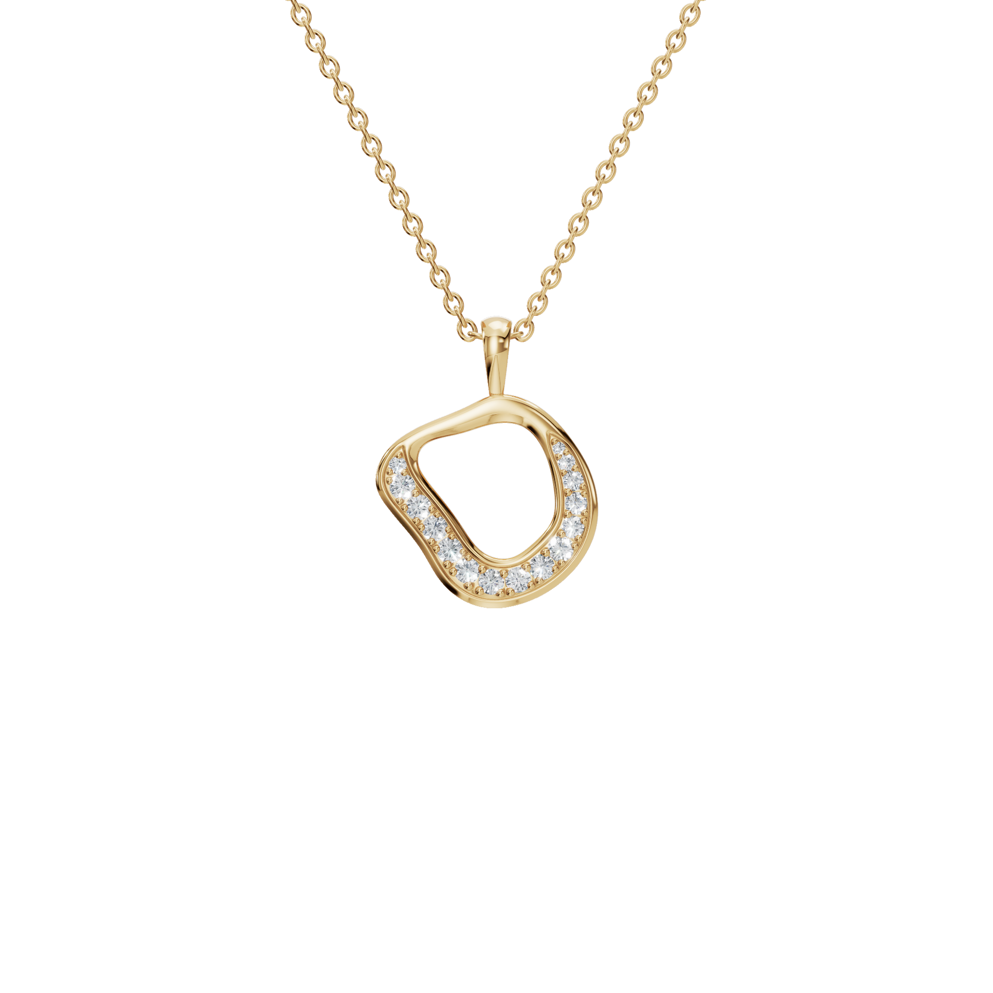 Eclipse Drift Lab Grown Diamond Gold Pendant