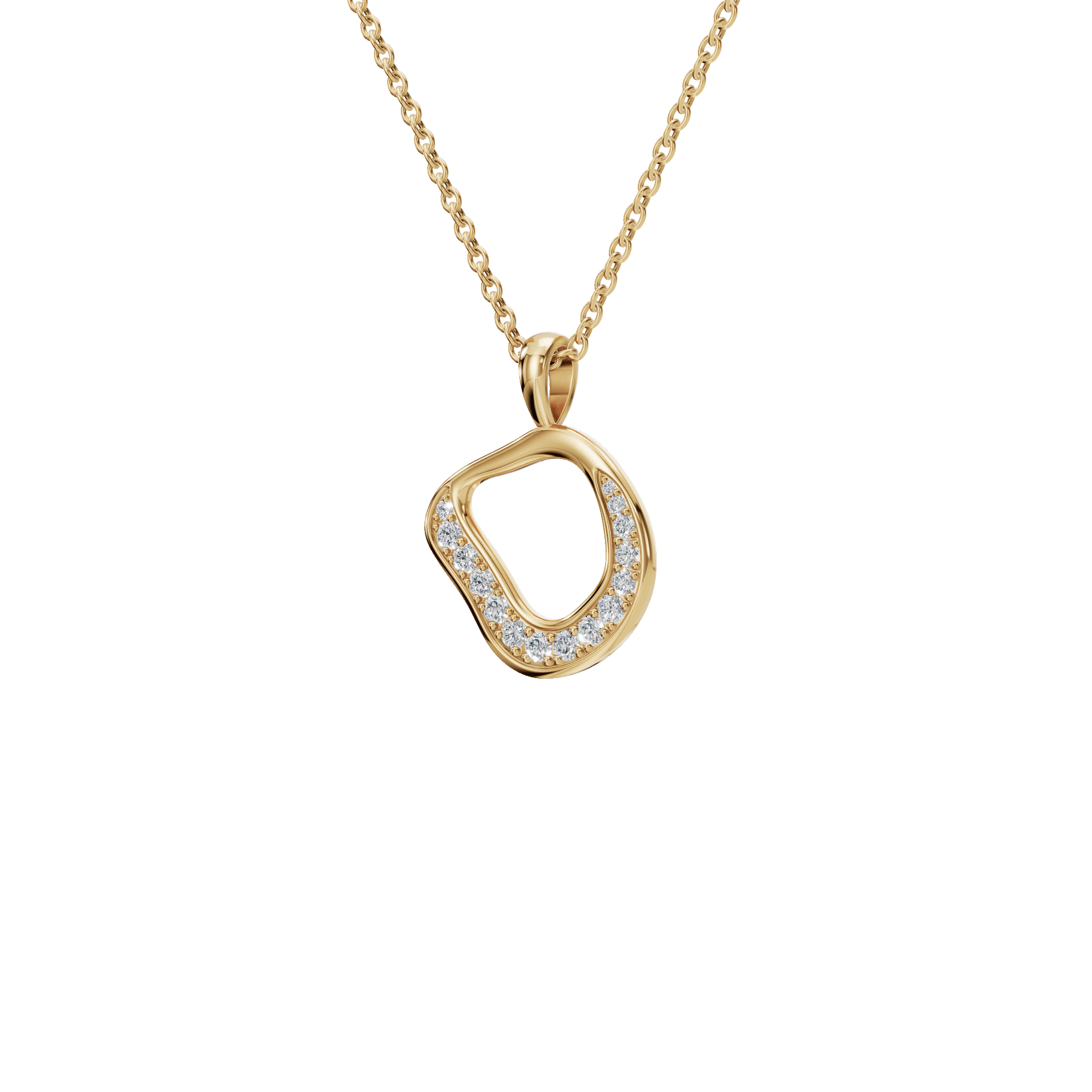 Eclipse Drift Lab Grown Diamond Gold Pendant
