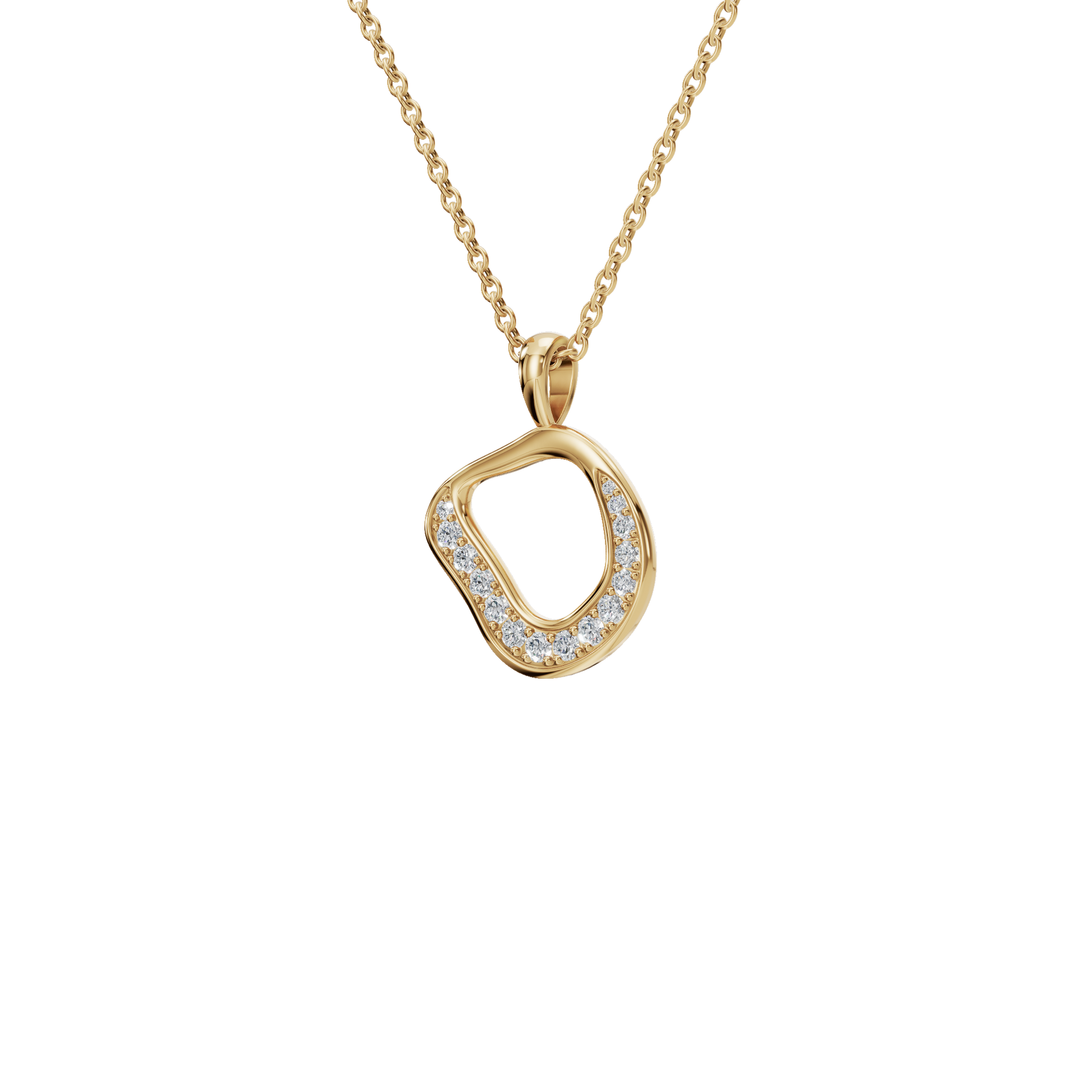 Eclipse Drift Lab Grown Diamond Gold Pendant