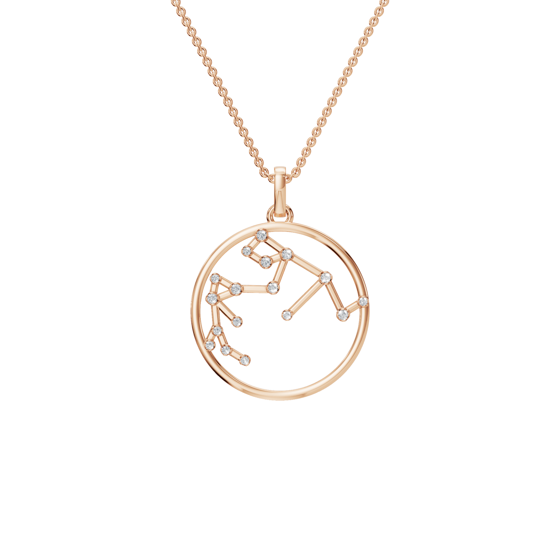 Capricorn Mountain Star Lab Grown Diamond Necklace
