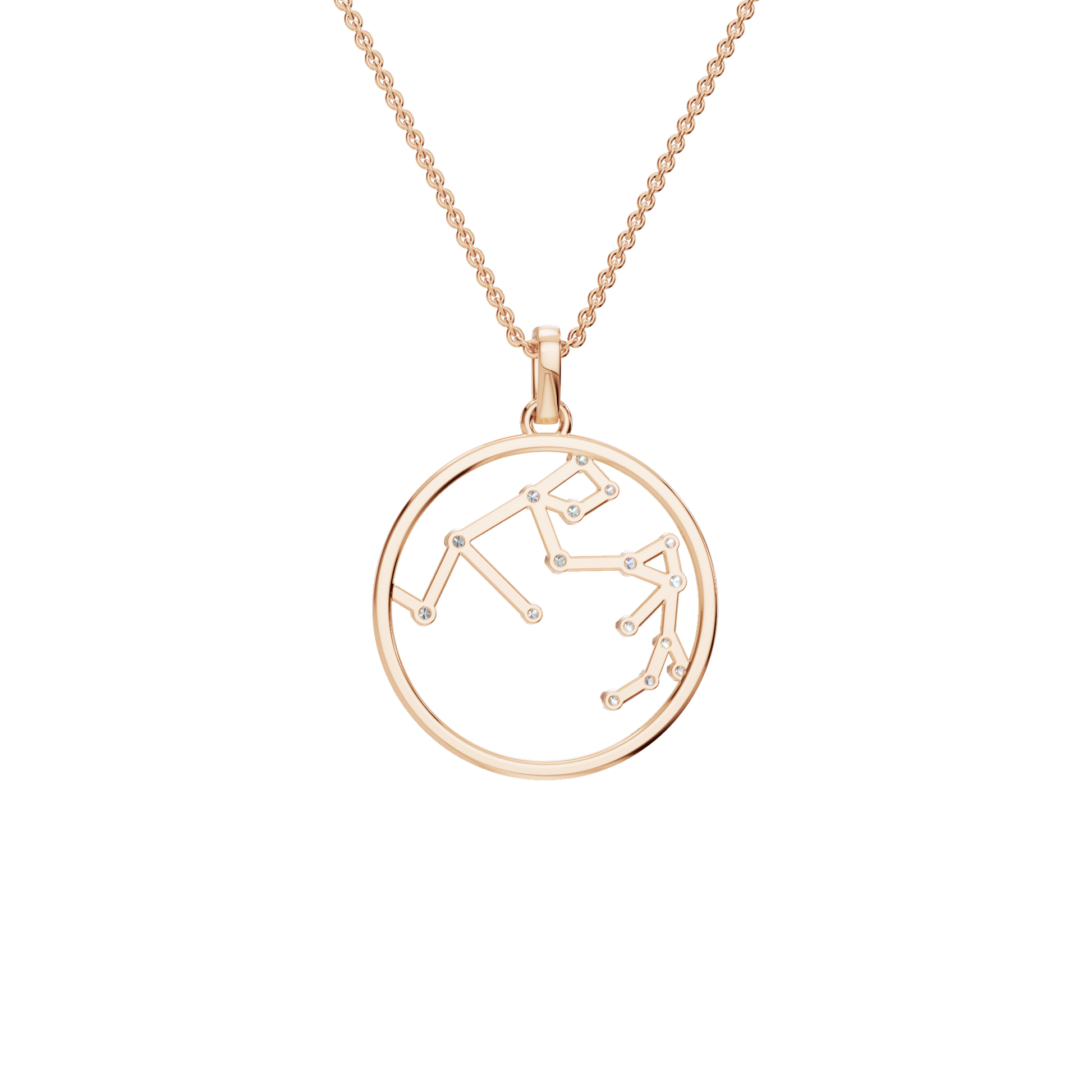 Capricorn Mountain Star Lab Grown Diamond Necklace