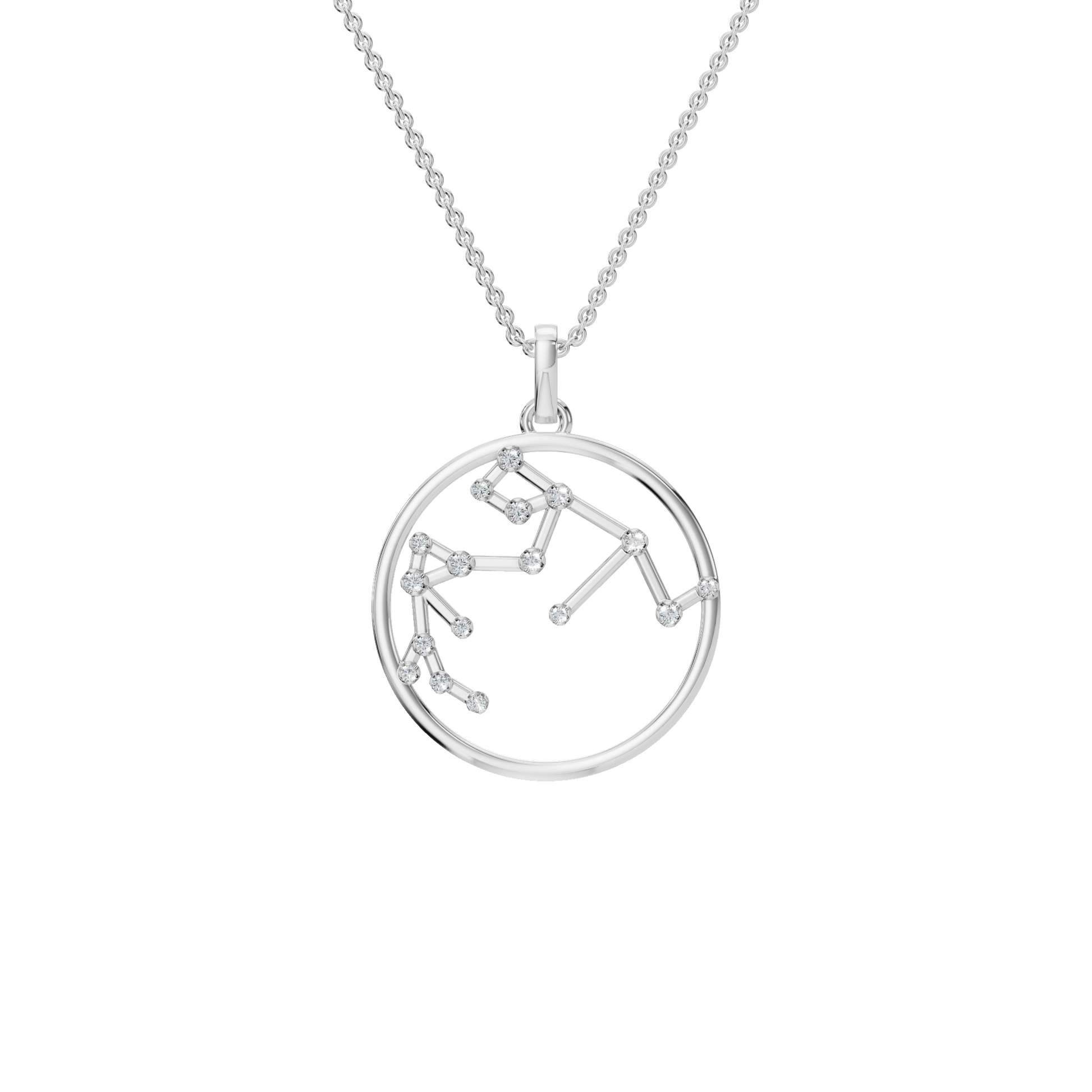 Capricorn Mountain Star Lab Grown Diamond Necklace