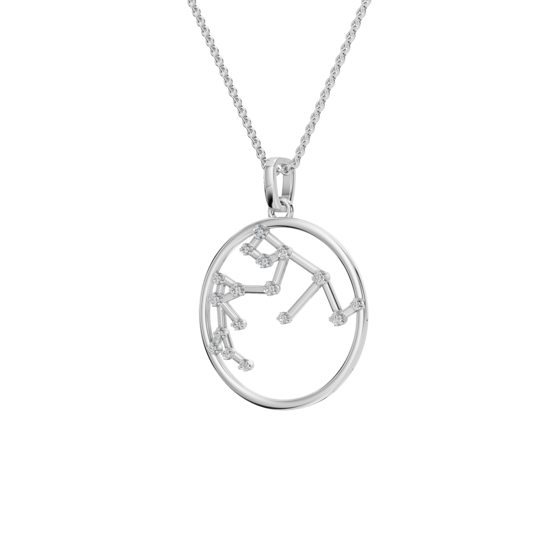 Capricorn Mountain Star Lab Grown Diamond Necklace