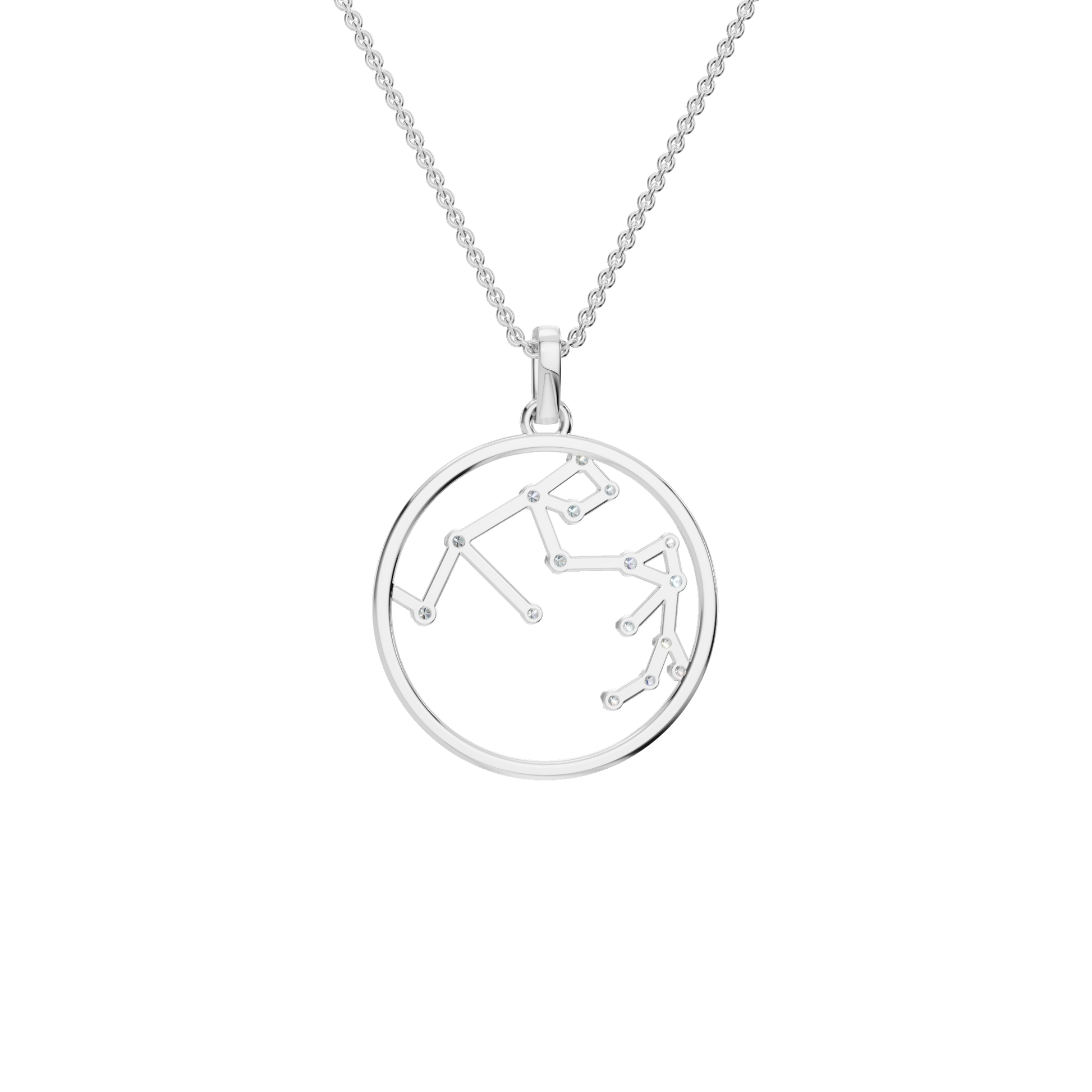 Capricorn Mountain Star Lab Grown Diamond Necklace