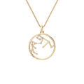 Capricorn Mountain Star Lab Grown Diamond Necklace