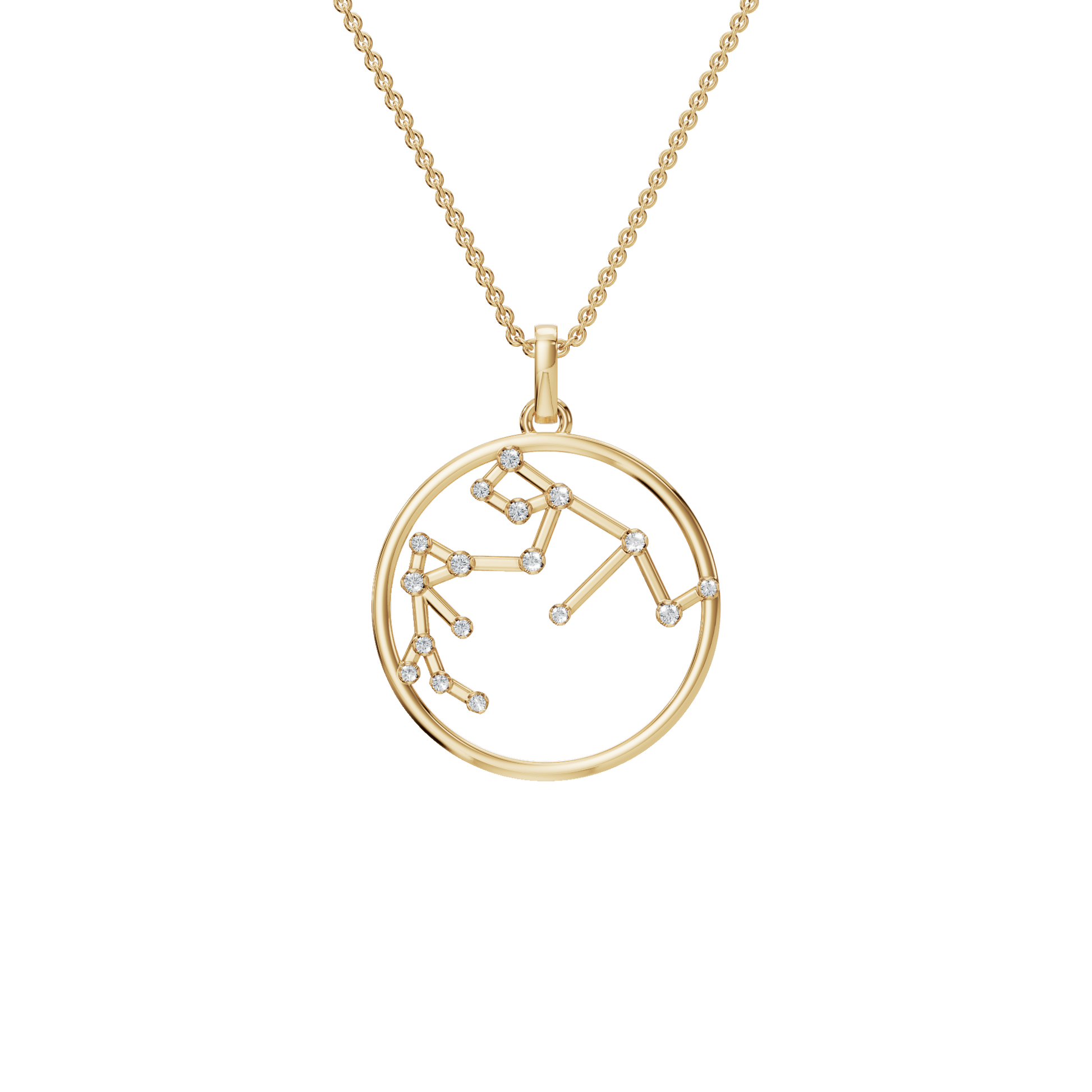 Capricorn Mountain Star Lab Grown Diamond Necklace