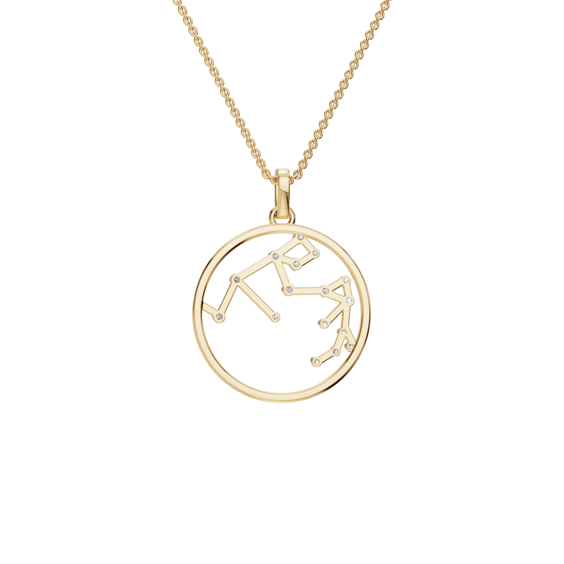 Capricorn Mountain Star Lab Grown Diamond Necklace