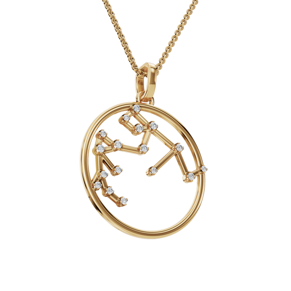 Capricorn Mountain Star Lab Grown Diamond Necklace