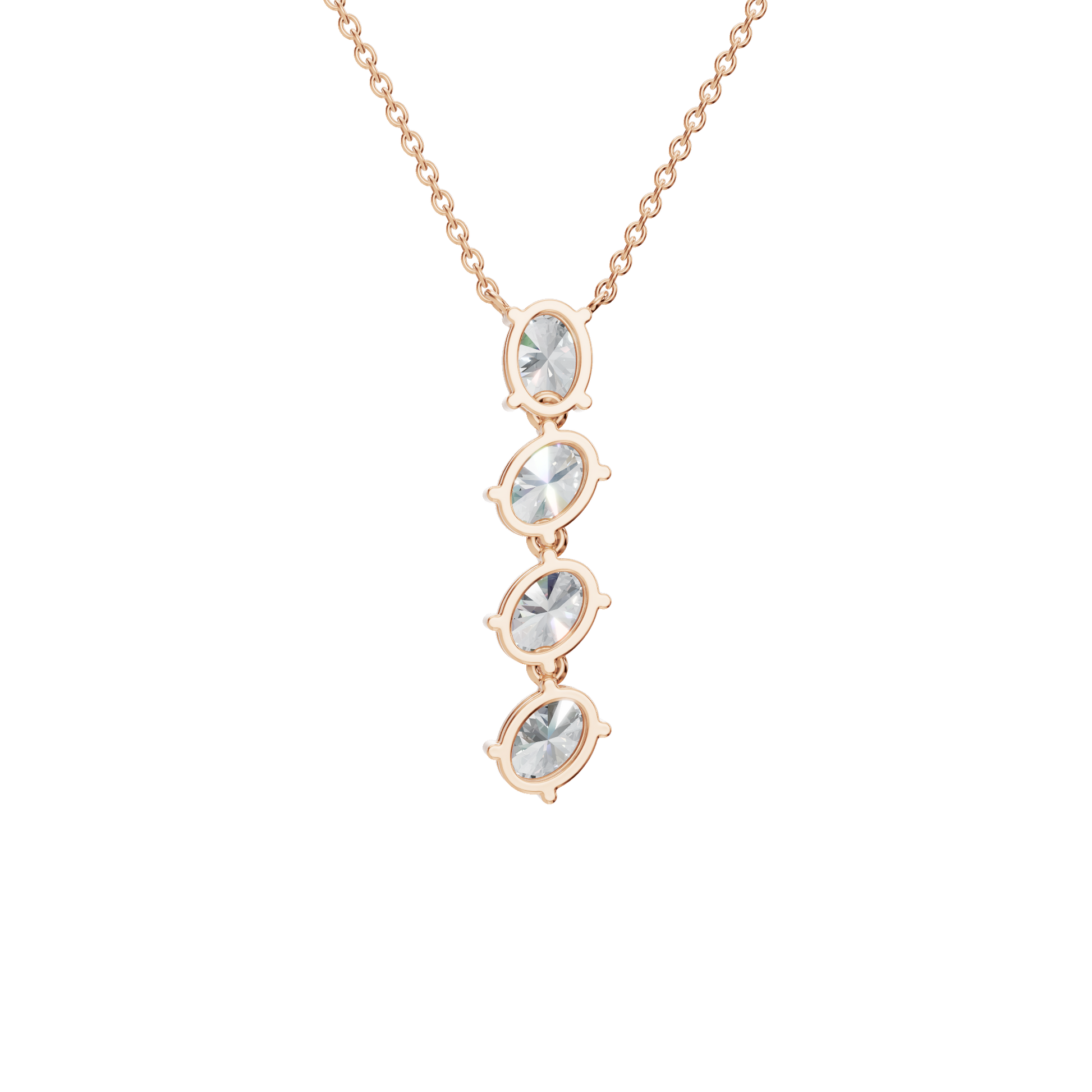 Oval Lab Grown Diamond Necklace – New Year Gift for Her
