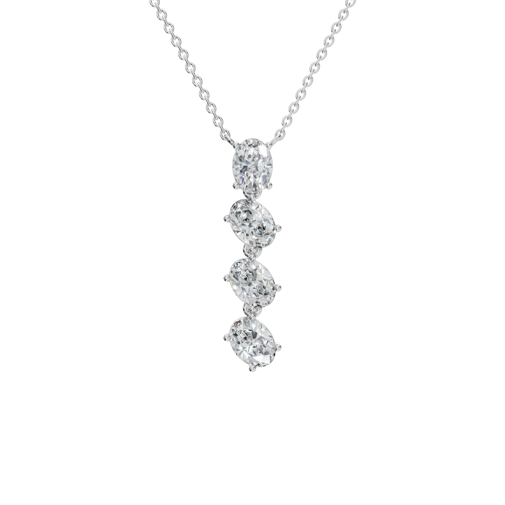 Oval Lab Grown Diamond Necklace – New Year Gift for Her
