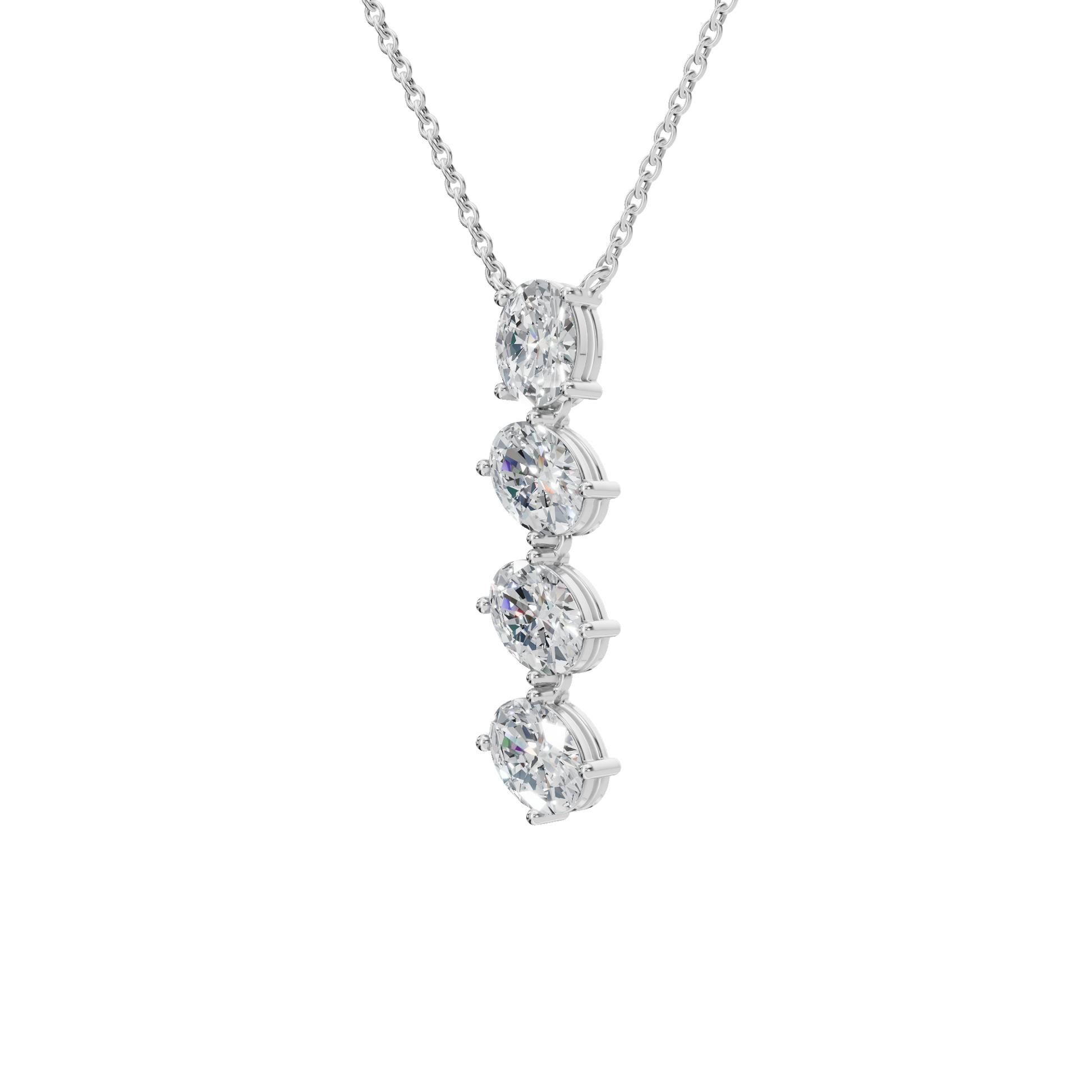 Oval Lab Grown Diamond Necklace – New Year Gift for Her