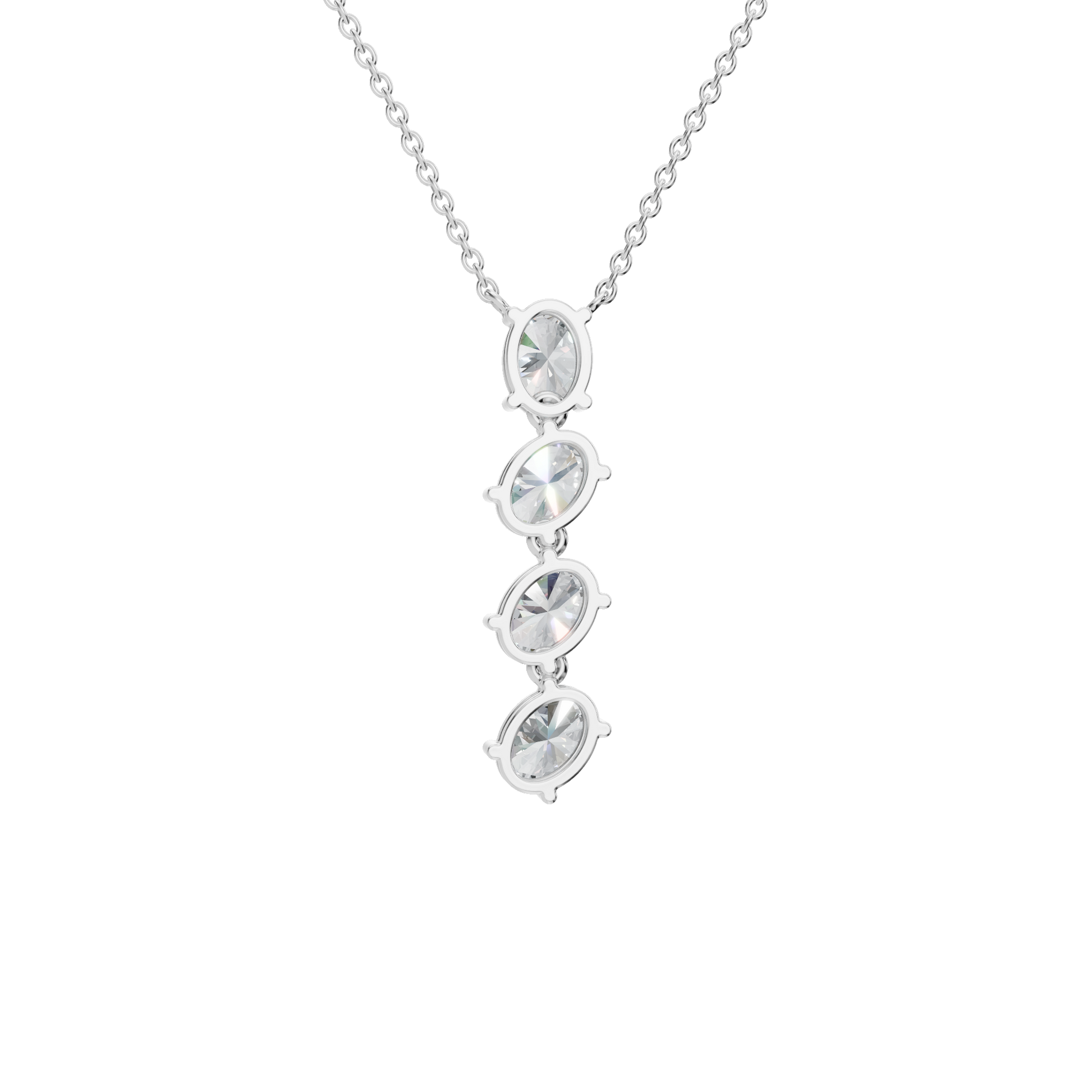 Oval Lab Grown Diamond Necklace – New Year Gift for Her