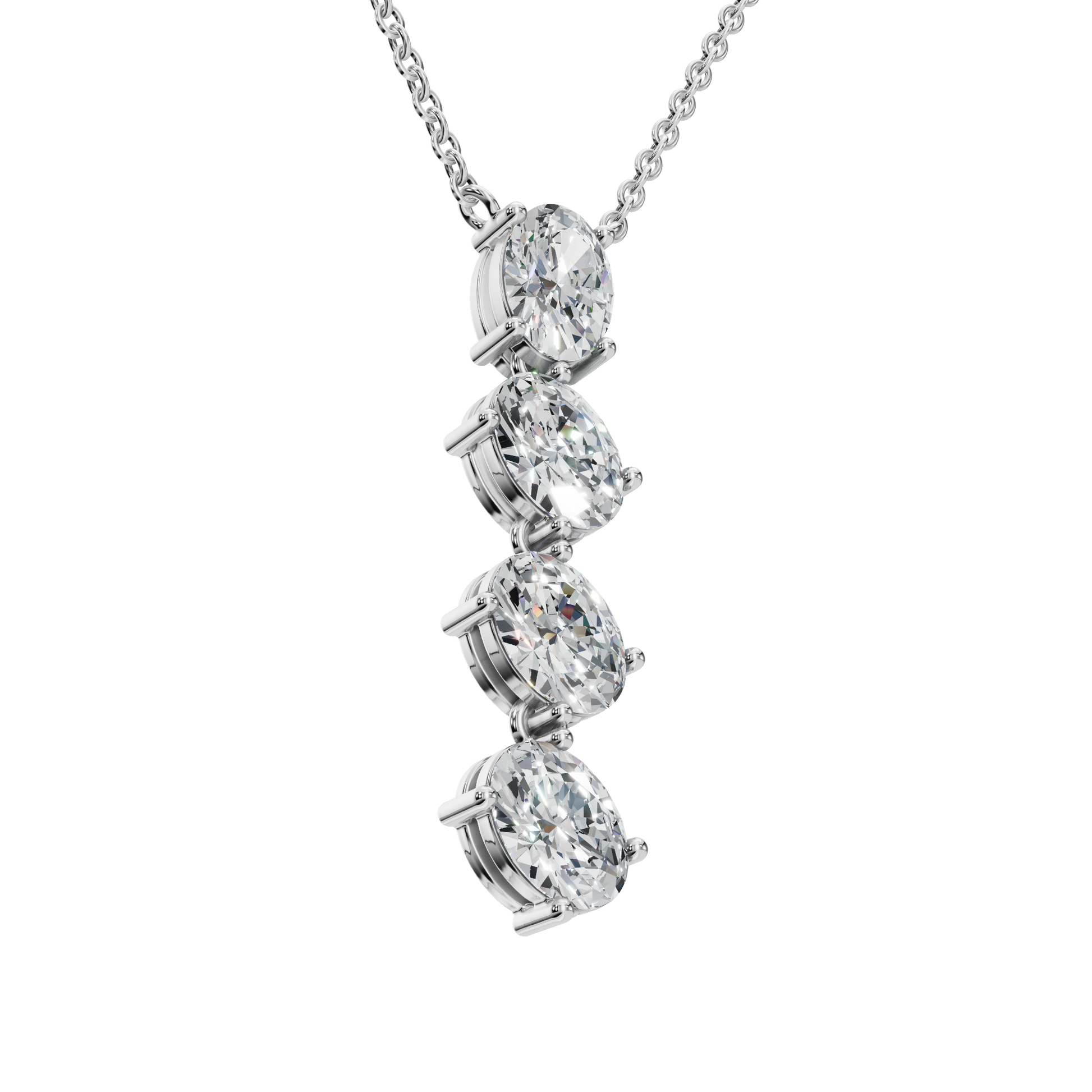 Oval Lab Grown Diamond Necklace – New Year Gift for Her