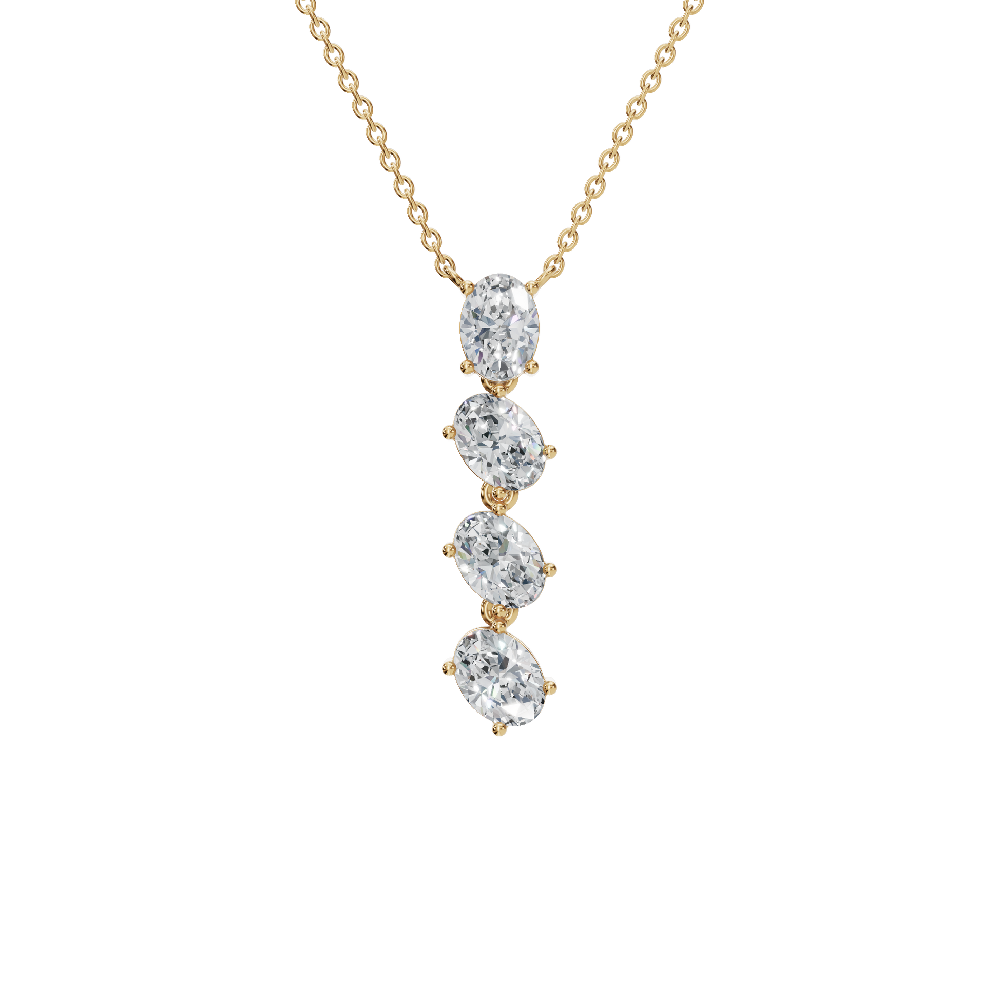Oval Lab Grown Diamond Necklace – New Year Gift for Her