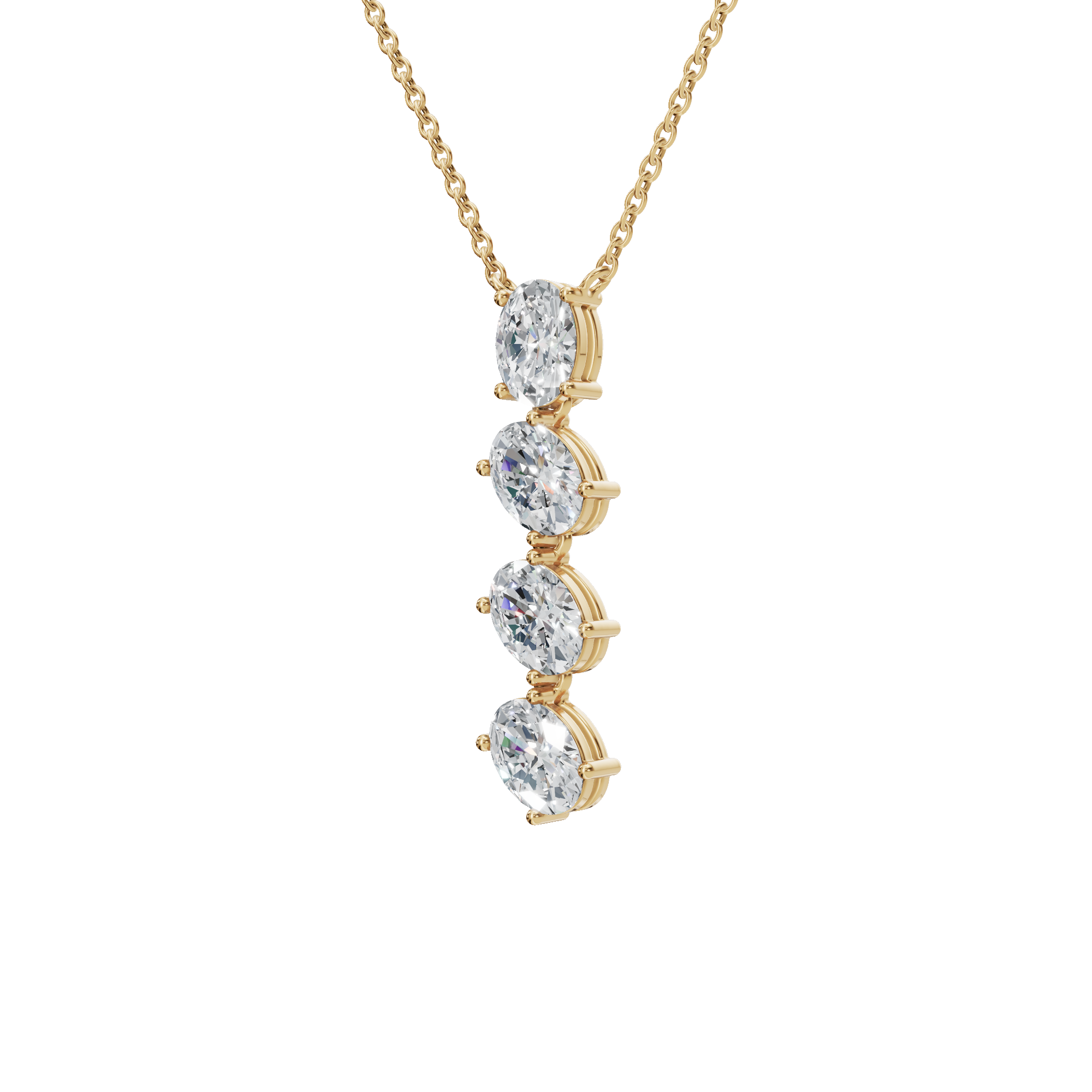 Oval Lab Grown Diamond Necklace – New Year Gift for Her