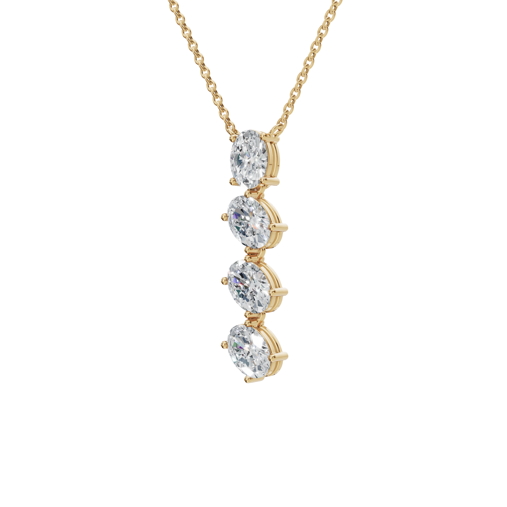 Oval Lab Grown Diamond Necklace – New Year Gift for Her