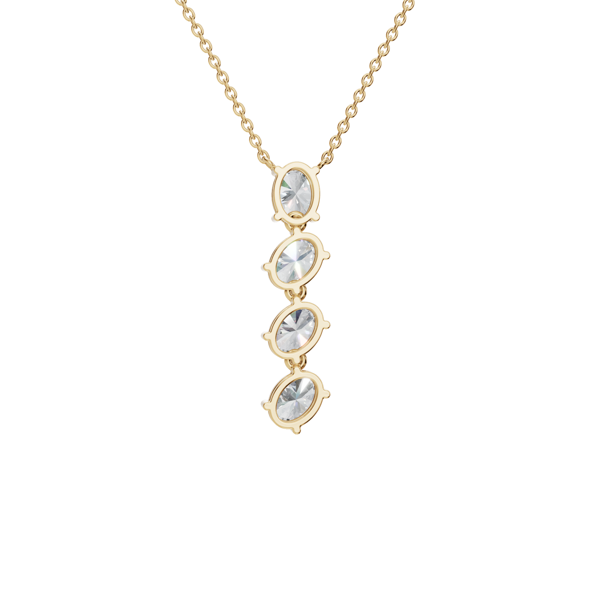 Oval Lab Grown Diamond Necklace – New Year Gift for Her