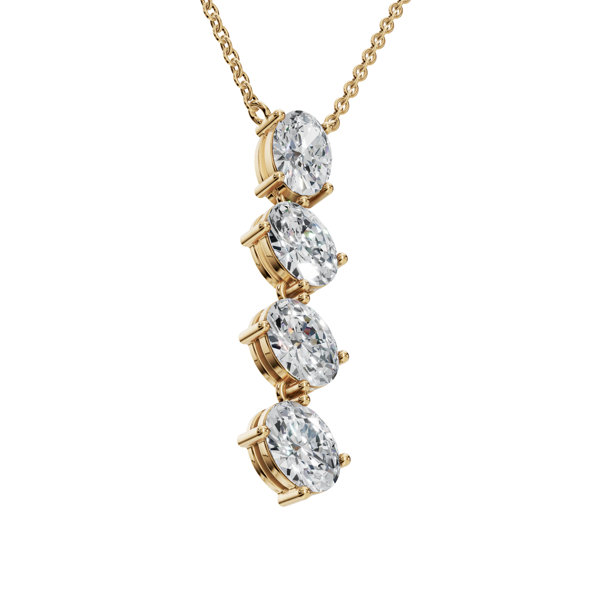 Oval Lab Grown Diamond Necklace – New Year Gift for Her