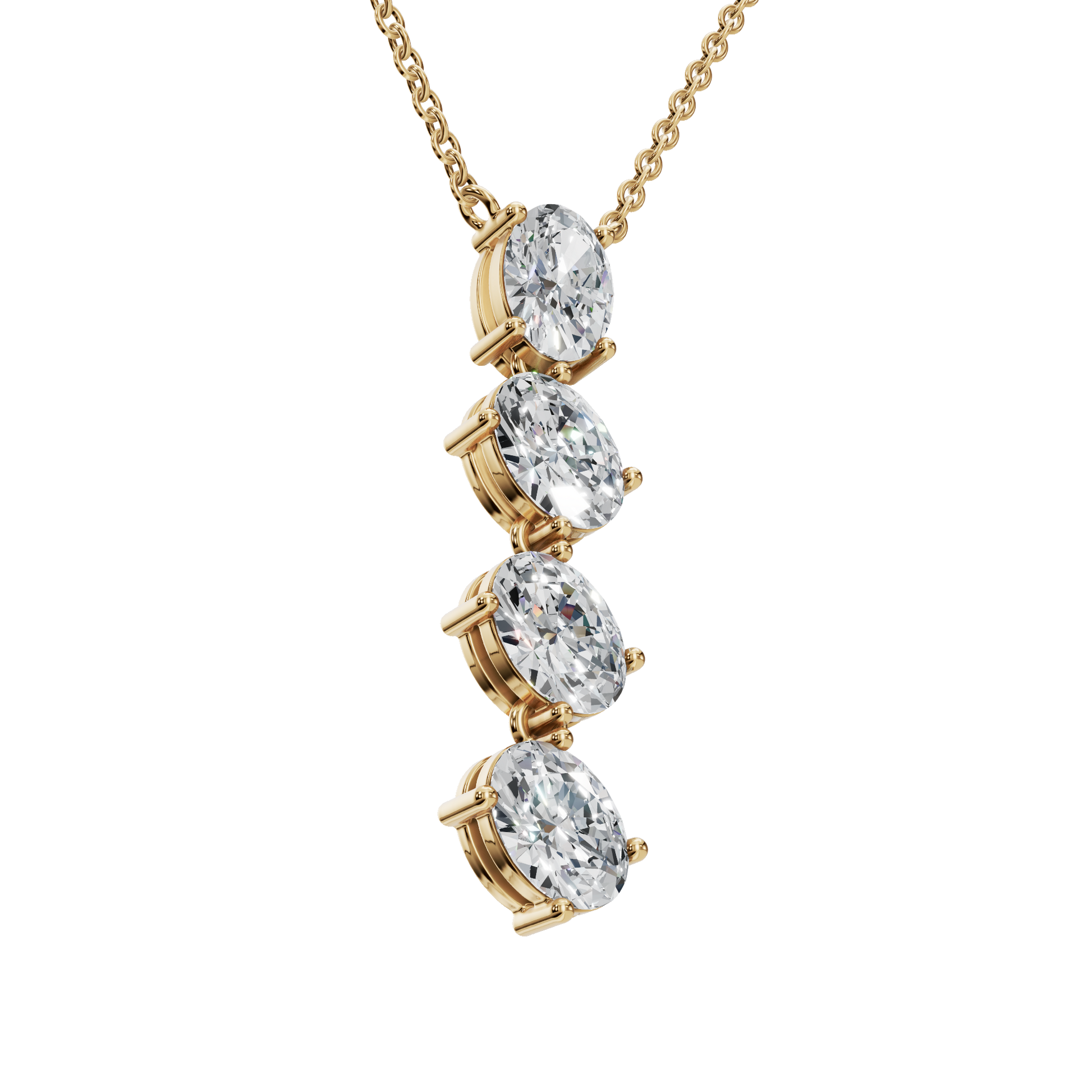 Oval Lab Grown Diamond Necklace – New Year Gift for Her