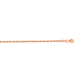 14K Rose Gold 2.3mm Solid Diamond-Cut Rope Chain Necklace