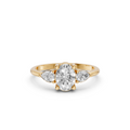Three Stone Diamond with Oval Center & Pear Shape Ring