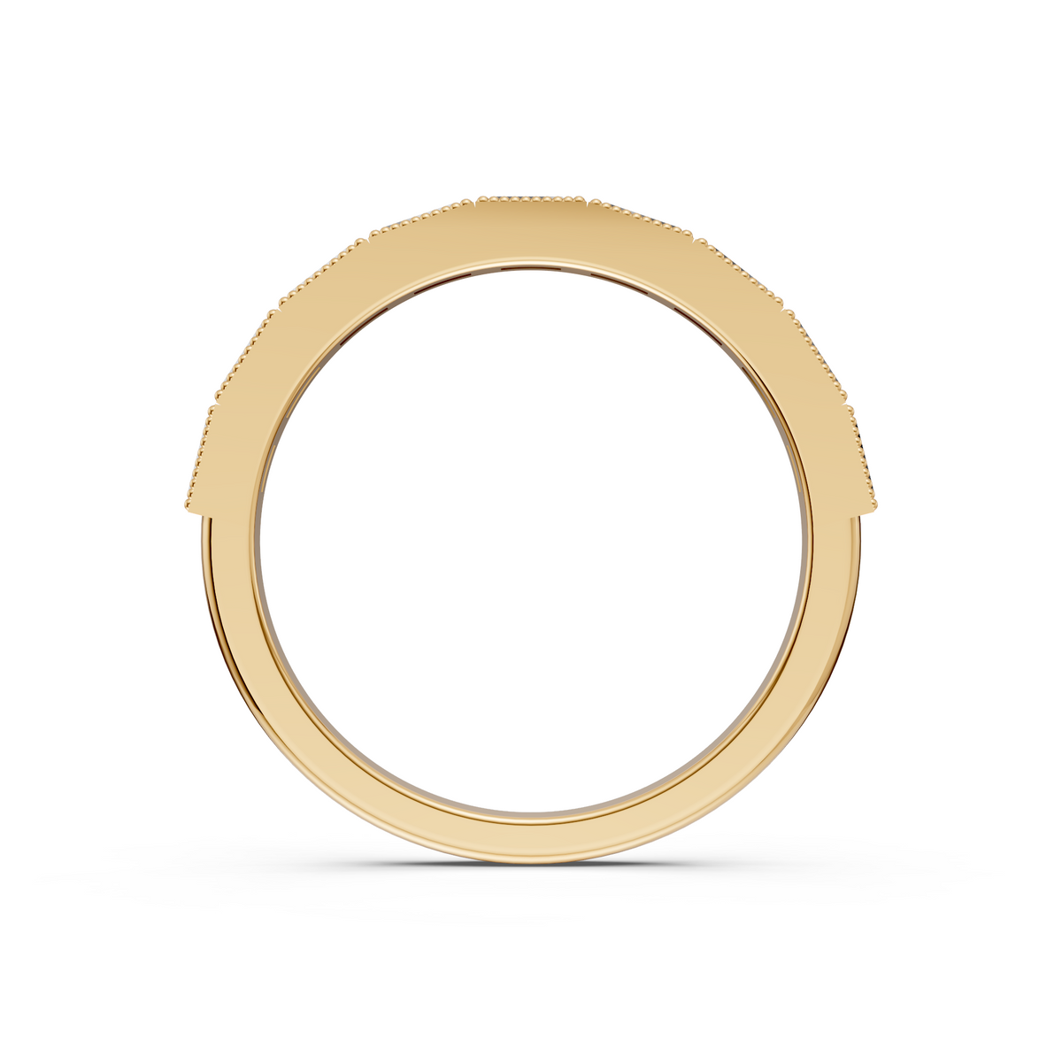 Celeste Baguette Diamond Half Eternity Band Ring in Gold