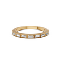 Celeste Baguette Diamond Half Eternity Band Ring in Gold