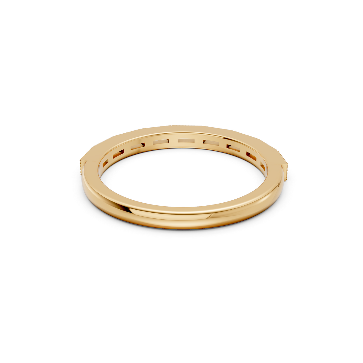 Celeste Baguette Diamond Half Eternity Band Ring in Gold