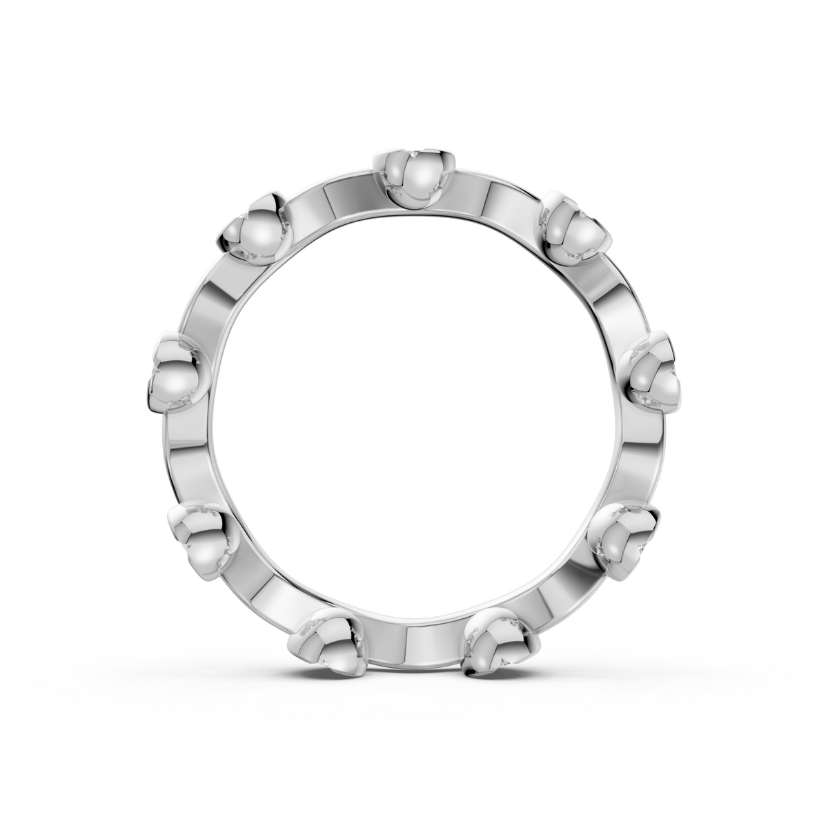 Willow Round Diamond Wavy Eternity Ring in Gold