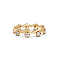Willow Round Diamond Wavy Eternity Ring in Gold