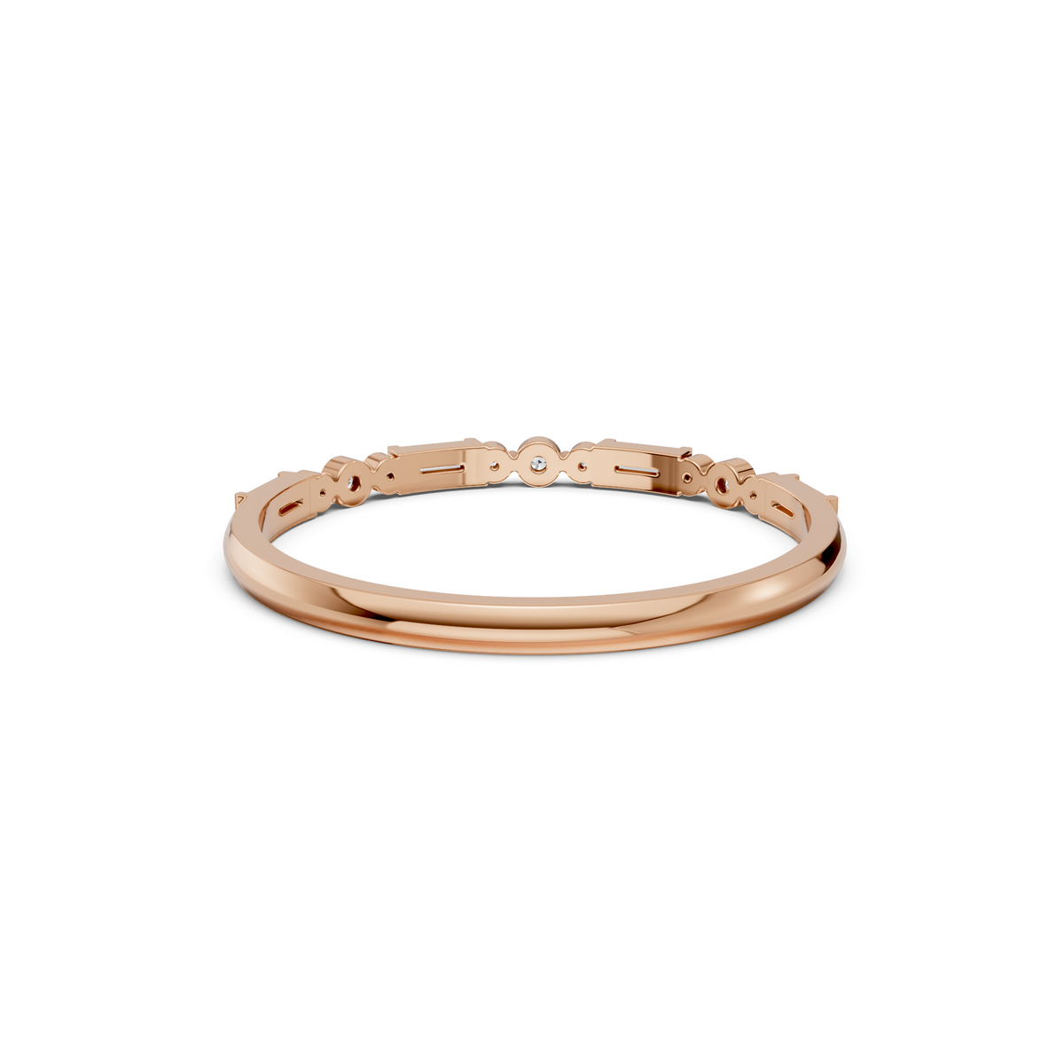 Harlow Baguette & Round Diamond Half Eternity Ring