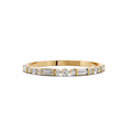 Harlow Baguette & Round Diamond Half Eternity Ring