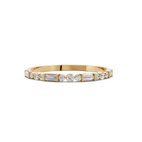 Harlow Baguette & Round Diamond Half Eternity Ring