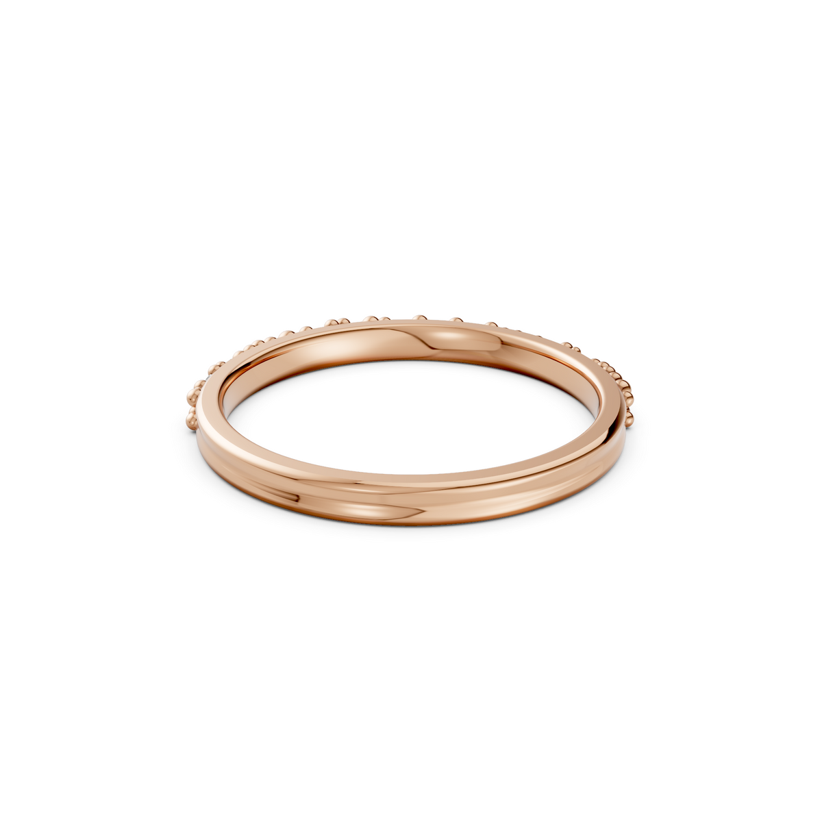 Elara Round Diamond Beaded Wedding Band