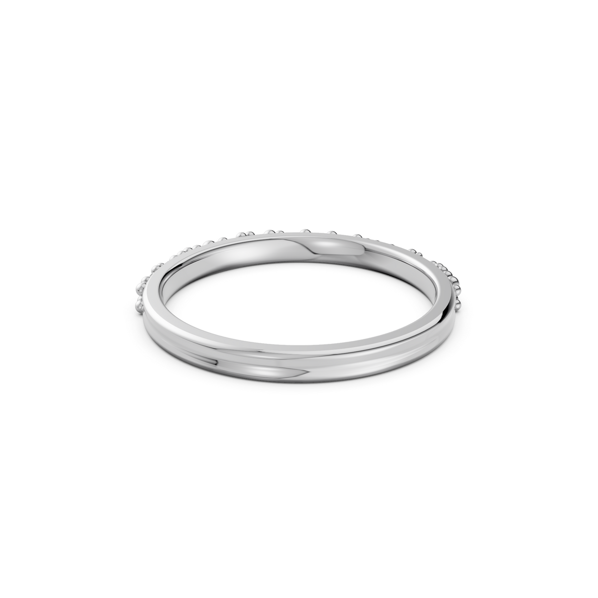 Elara Round Diamond Beaded Wedding Band