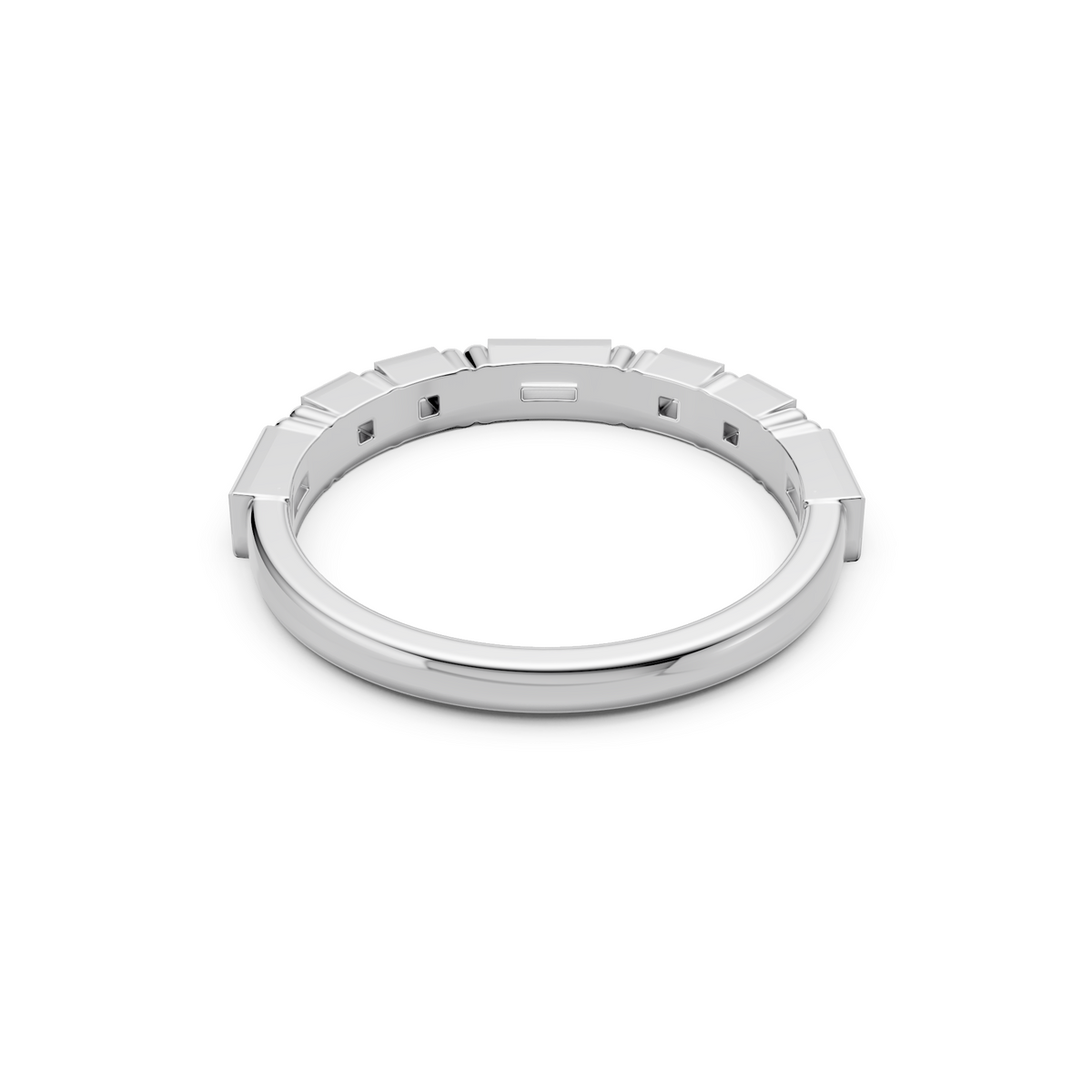 Princess & Emerald Cut Diamond Band Ring in Gold 14K Yellow Gold