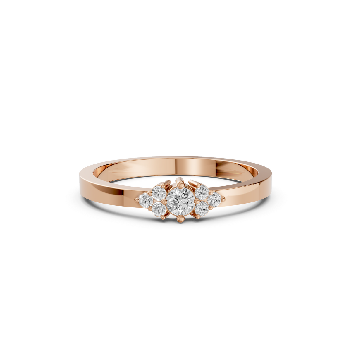 Harlow Diamond Cluster Engagement Ring in Gold