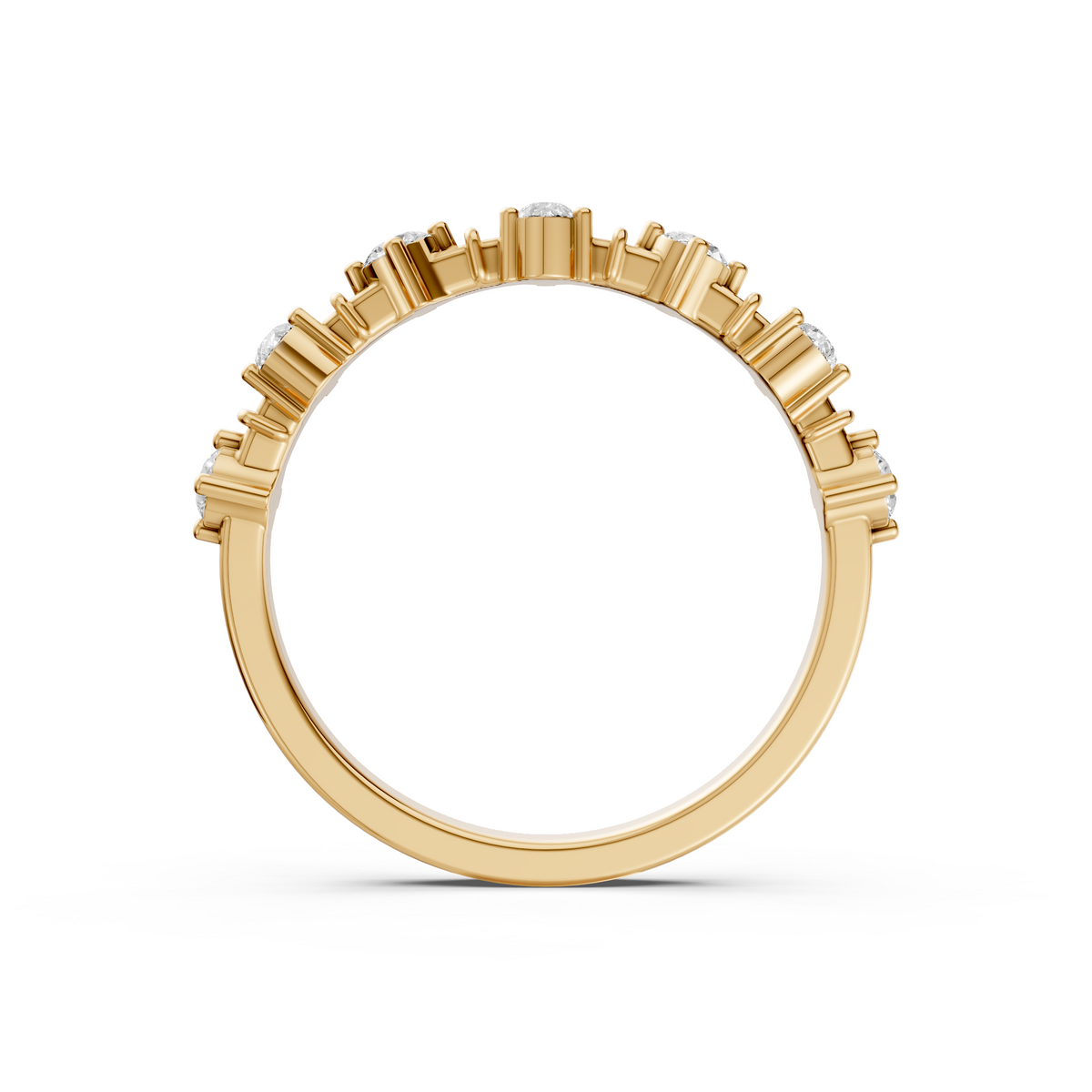 Celeste Pear Diamond Half Eternity Ring in Gold