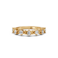 Celeste Pear Diamond Half Eternity Ring in Gold