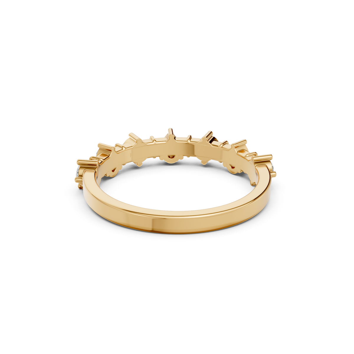 Celeste Pear Diamond Half Eternity Ring in Gold