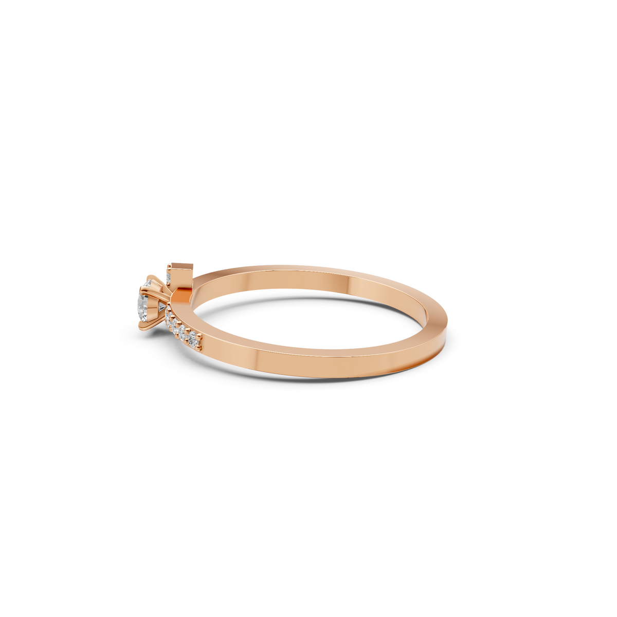 Harlow Round Diamond Statement Ring in 14K Gold