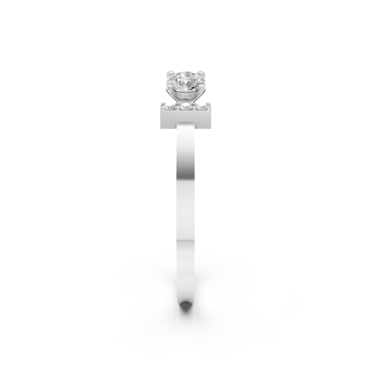 Harlow Round Diamond Statement Ring in 14K Gold